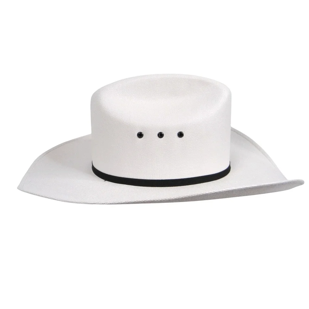 Smithbilt White‎ Straw Cowboy Hat Cattleman Crease Wide Brim Western Hat 2182